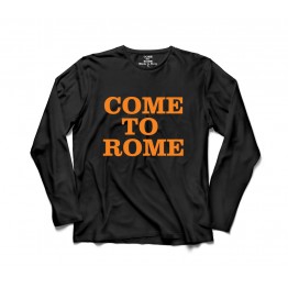 Come To Rome Black and White Long Sleeve Men T-Shirt