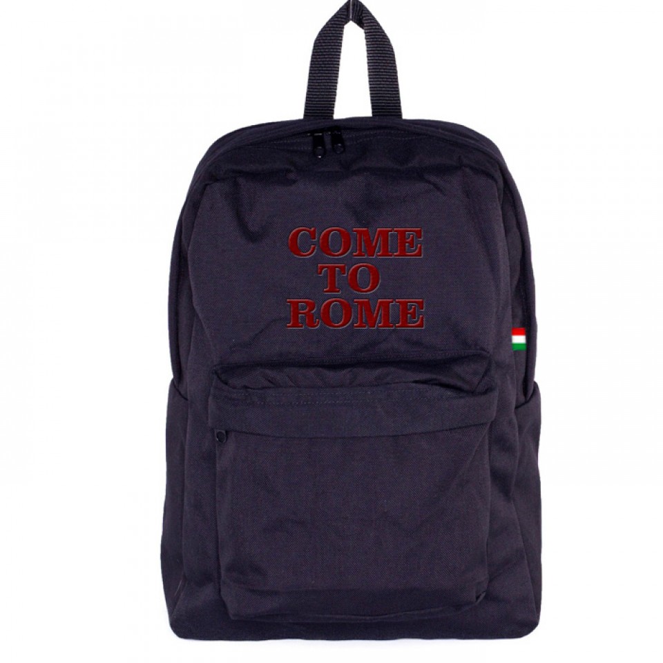Come To Rome Black Backpack
